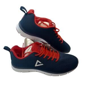 Peak Sports Men's Running Shoes Mesh Breathable Casual Black Red Size 11